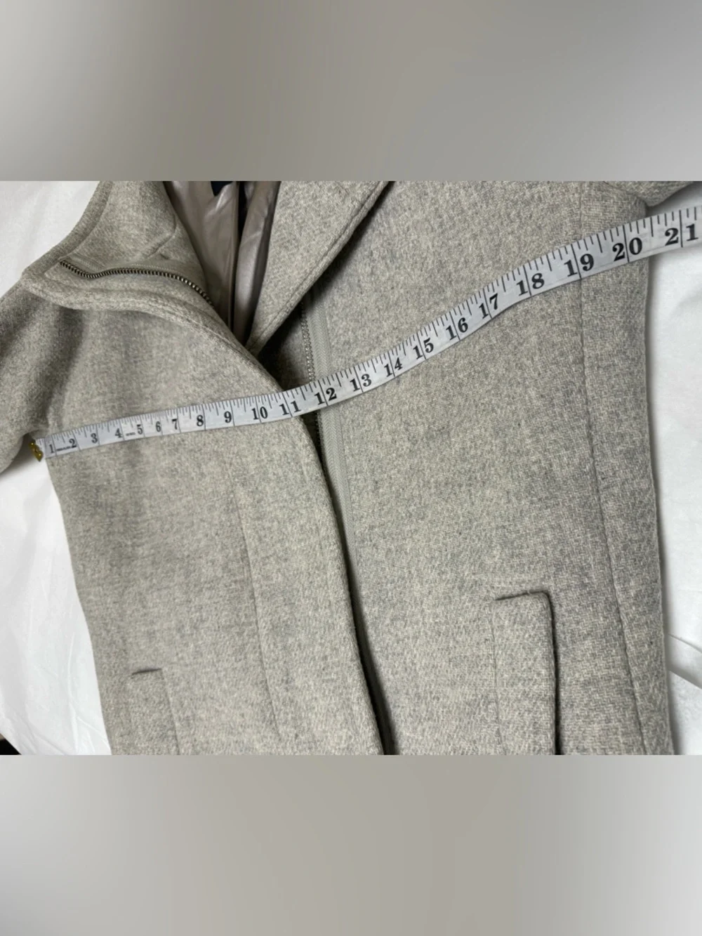 J.Crew Gray Cocoon Wool Coat in Italian Stadium-Cloth💥 - Picture 5 of 13
